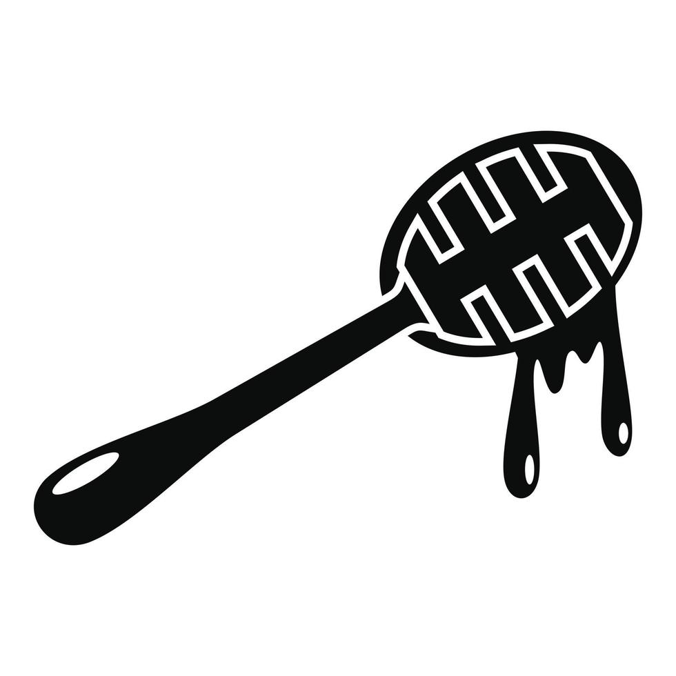 Wood honey spoon icon, simple style 14624371 Vector Art at Vecteezy