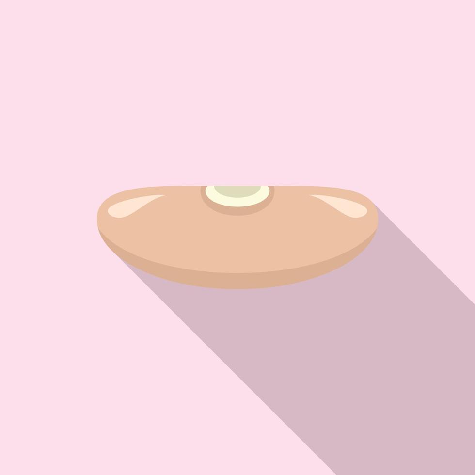 Adzuki kidney bean icon, flat style vector