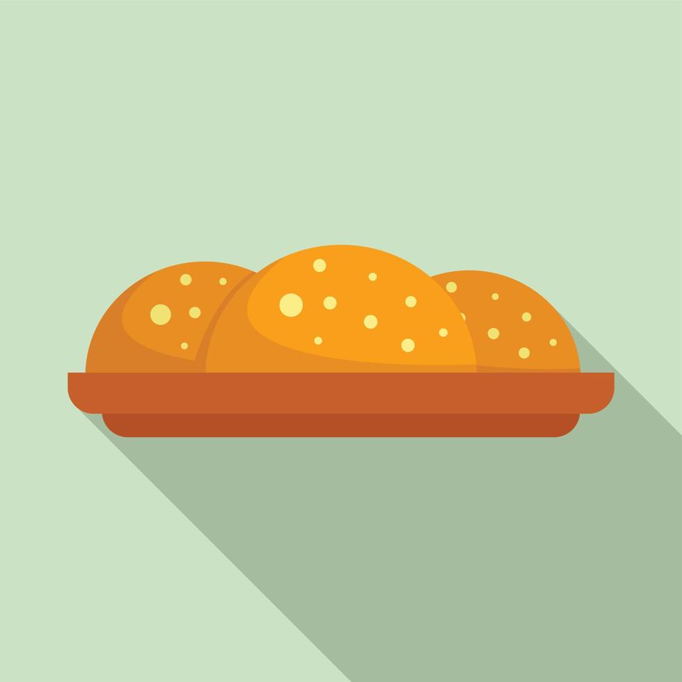 icono de panadería griega, estilo plano vector