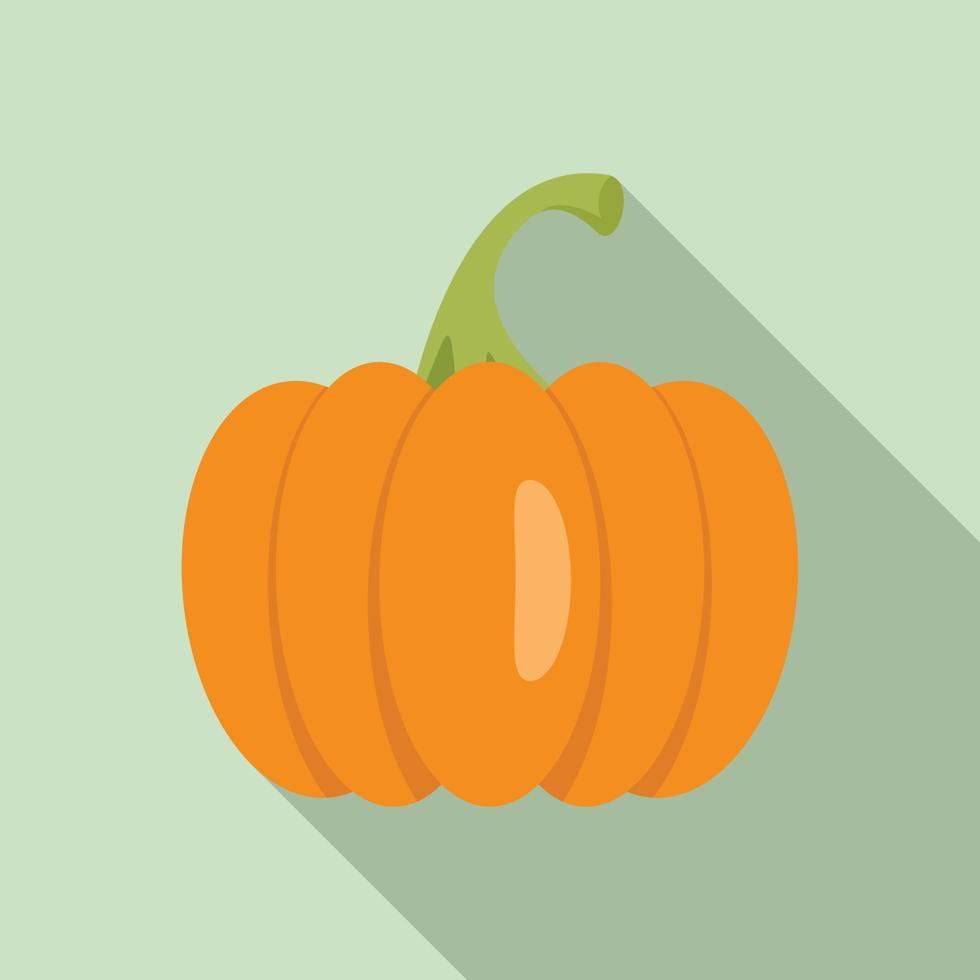 Celebration pumpkin icon, flat style vector