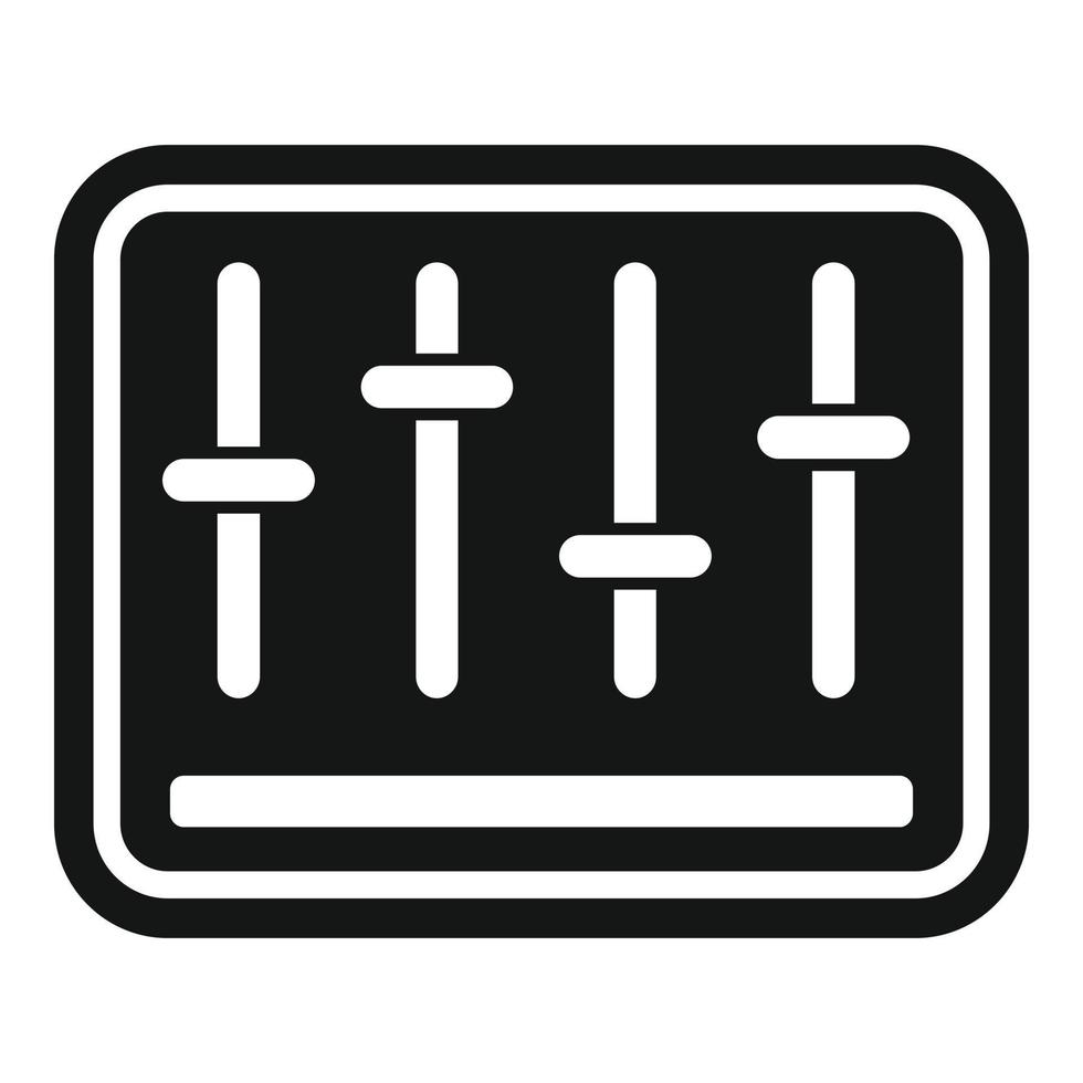 Console equalizer icon, simple style vector