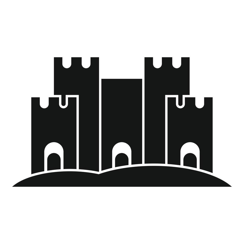 icono de castillo de arena, estilo simple vector