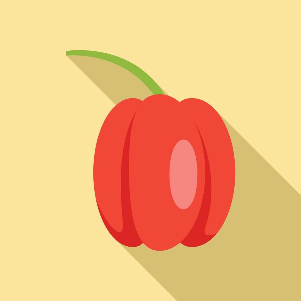 Fresh paprika icon, flat style vector