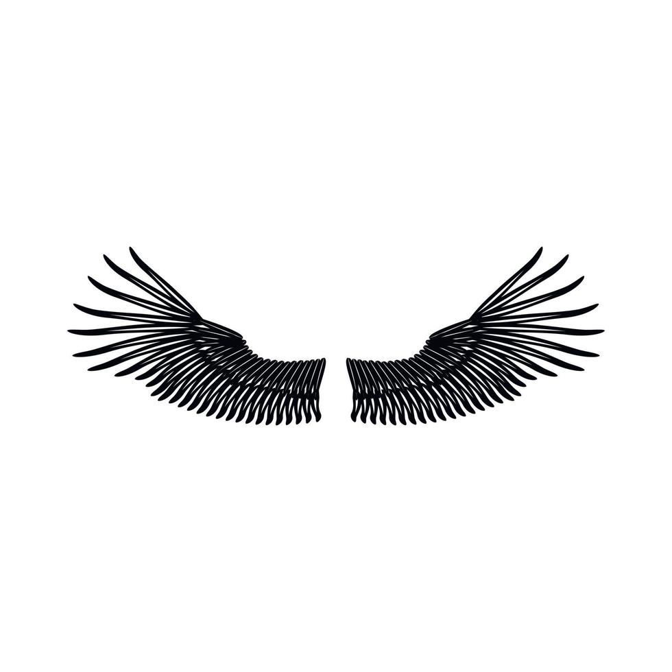 Wings icon in simple style vector