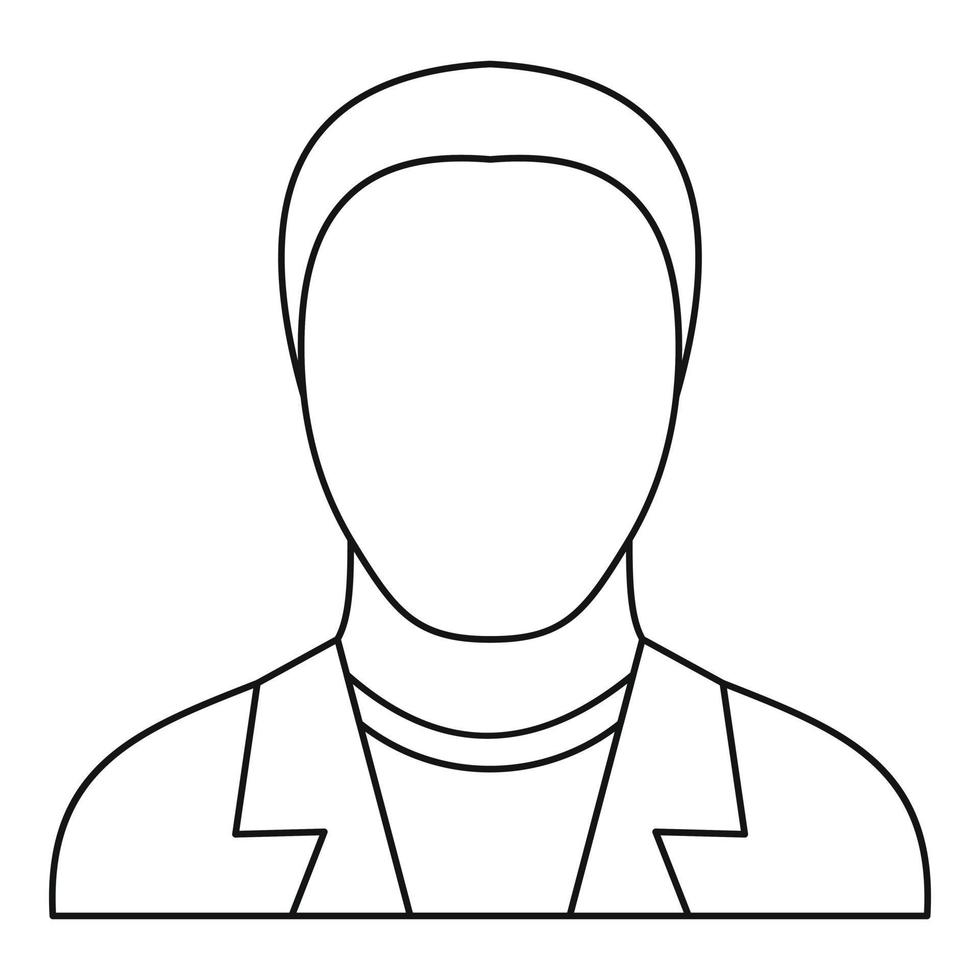 Man avatar icon vector thin line