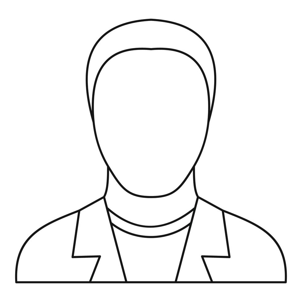 Man avatar icon vector thin line