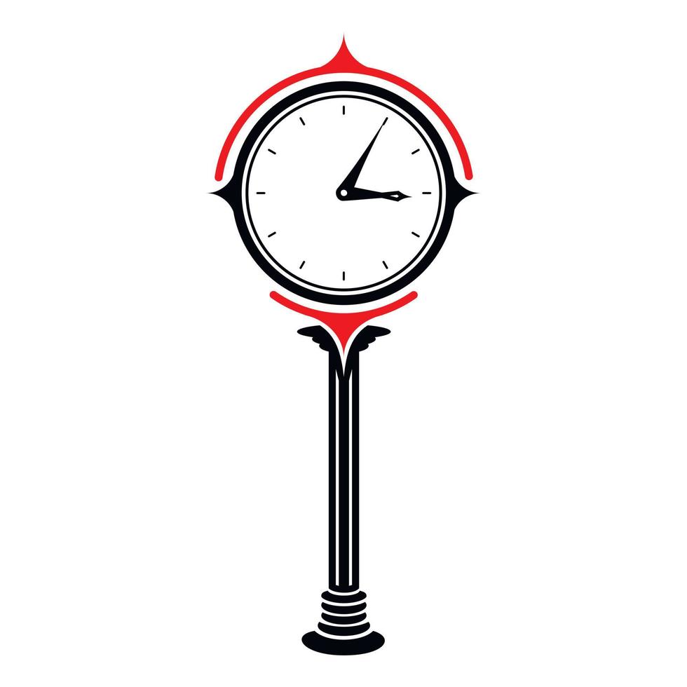 icono de reloj de estación, estilo simple vector