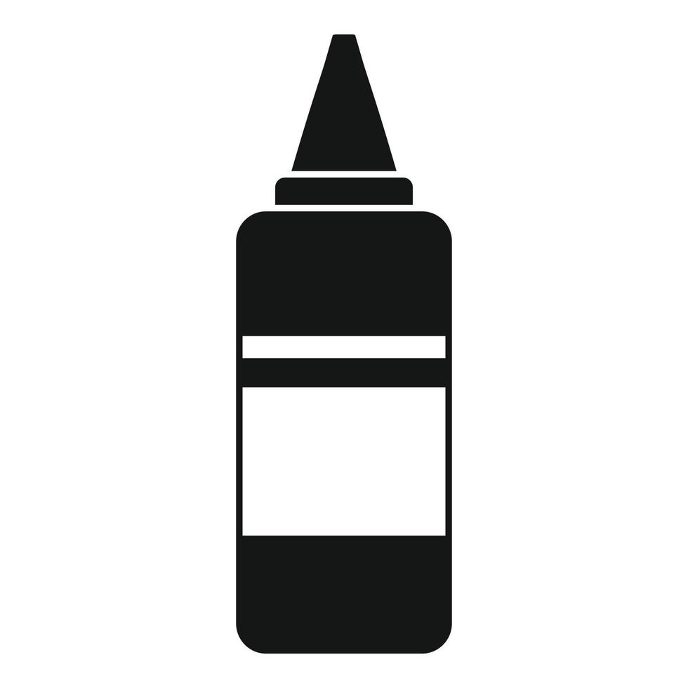 Paint hair bottle icon, simple style vector