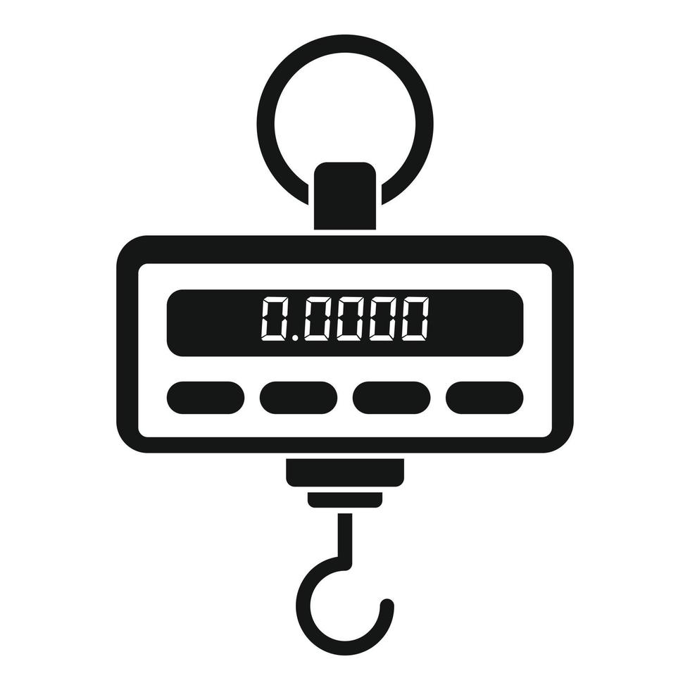 Digital hand scales icon, simple style vector