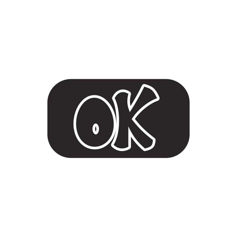 Sign ok icon, simple style vector