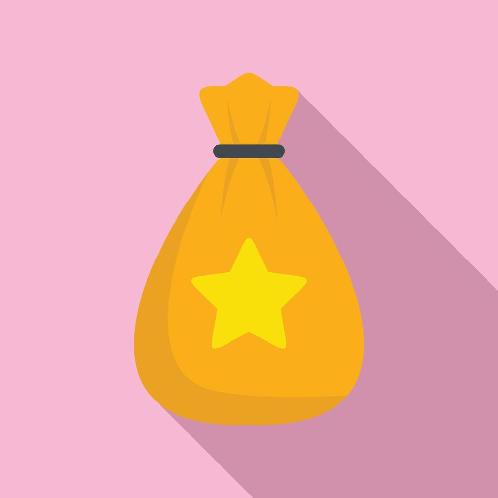 Loyalty bag icon, flat style vector