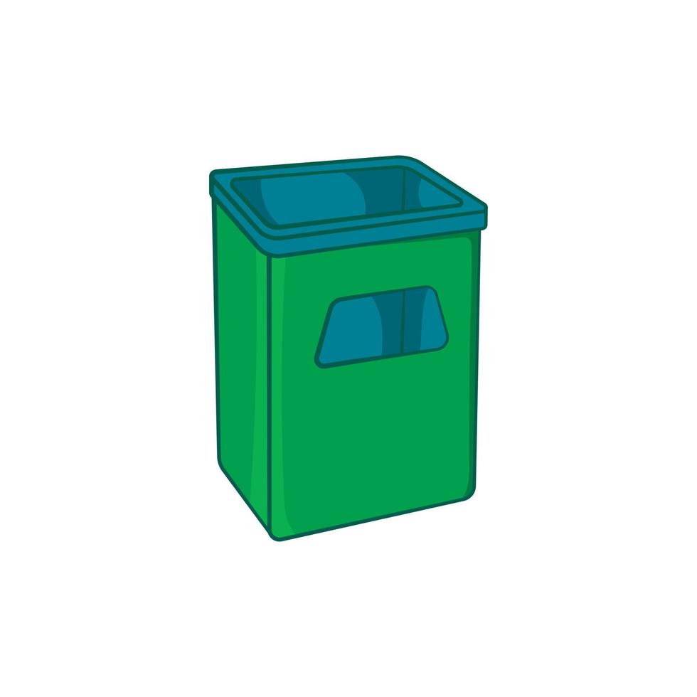 icono de cubo de basura de la calle, estilo de dibujos animados vector