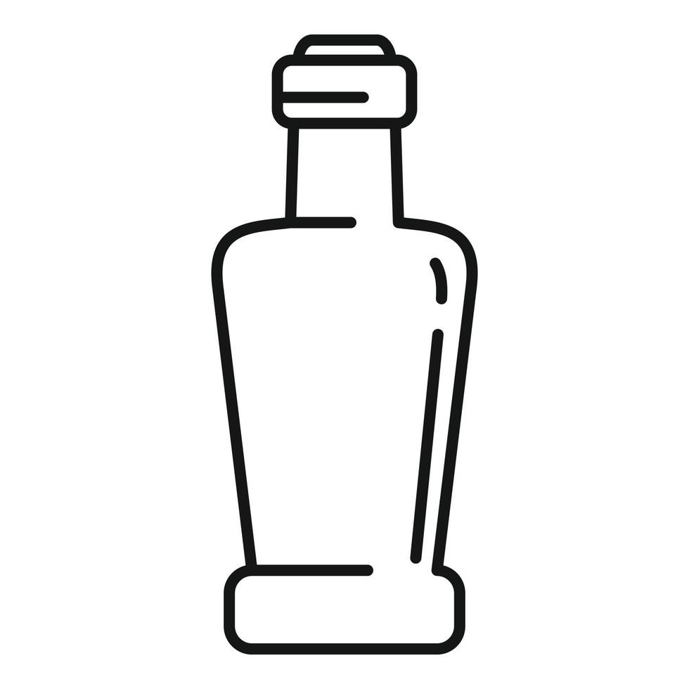 Vinegar bottle icon, outline style vector