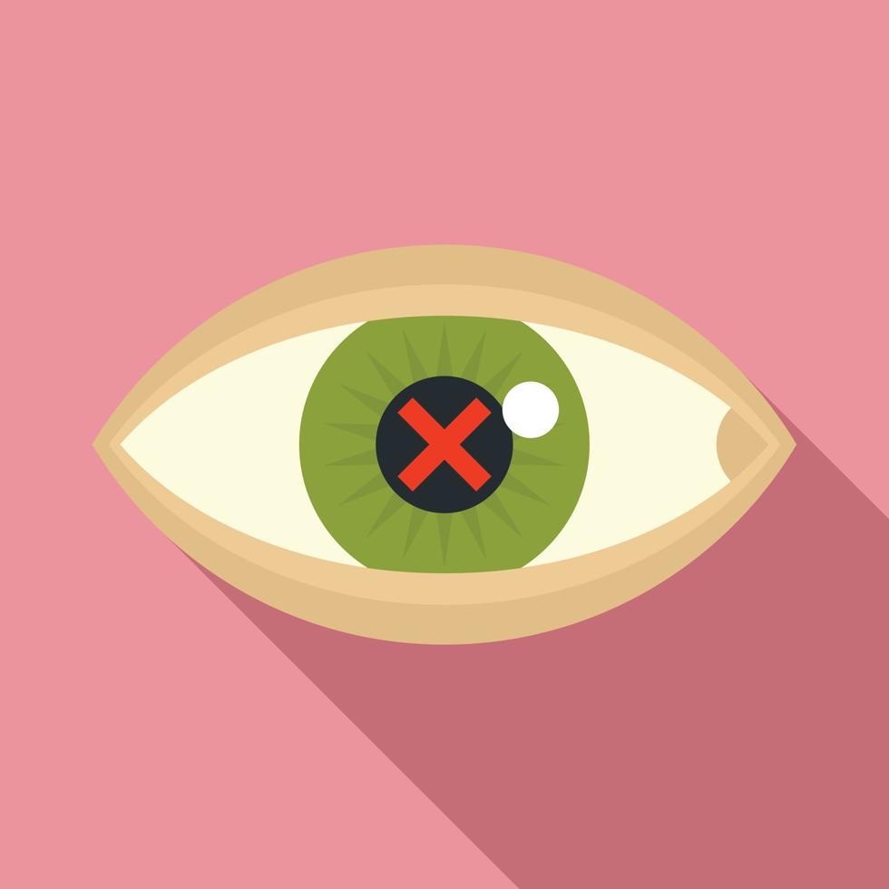 Confuse human eye icon, flat style vector