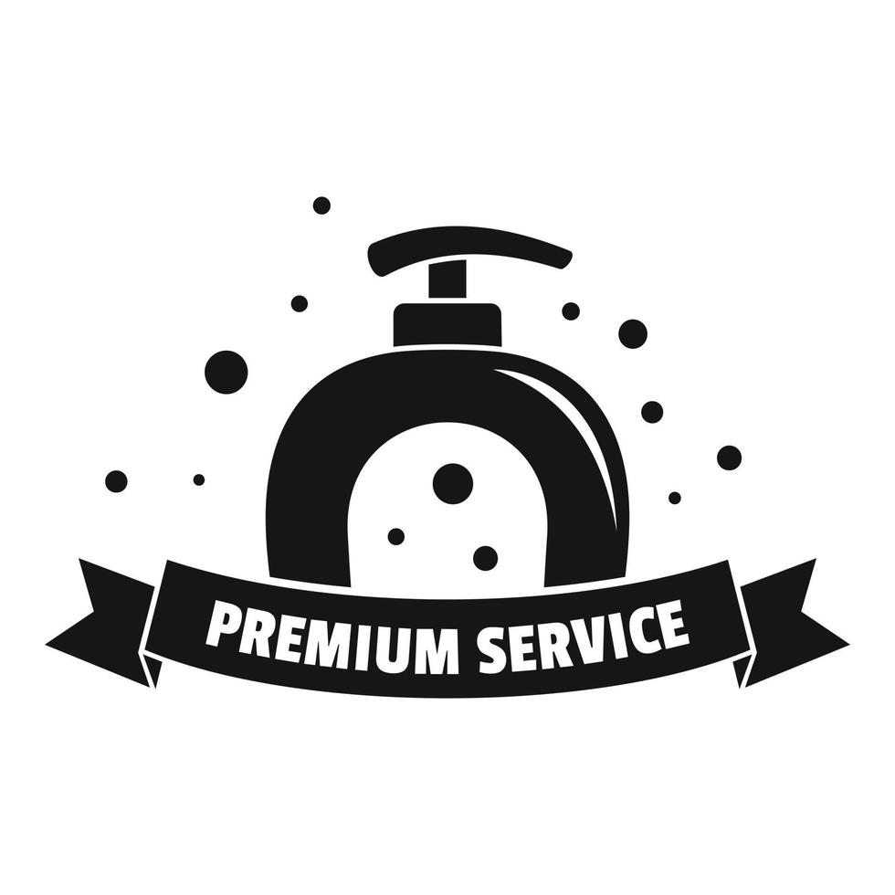 logotipo de servicio de lavandería premium, estilo simple vector