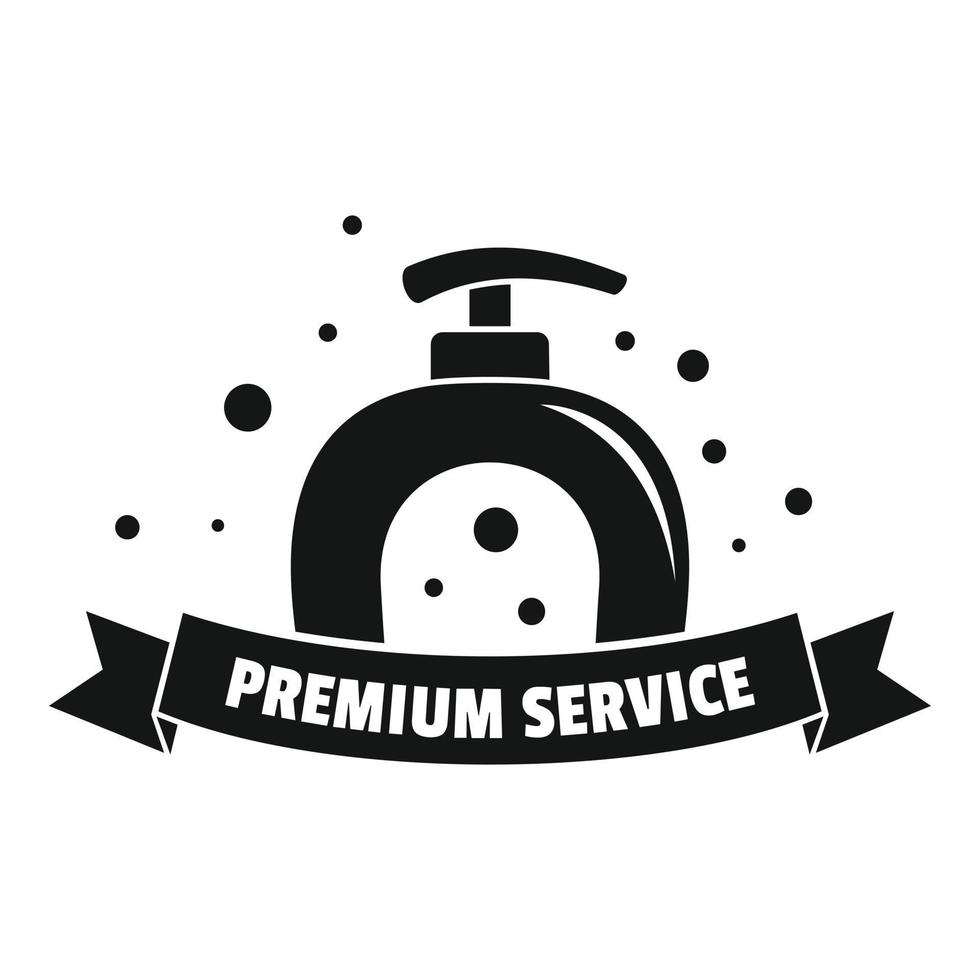 Premium laundry service logo, simple style vector