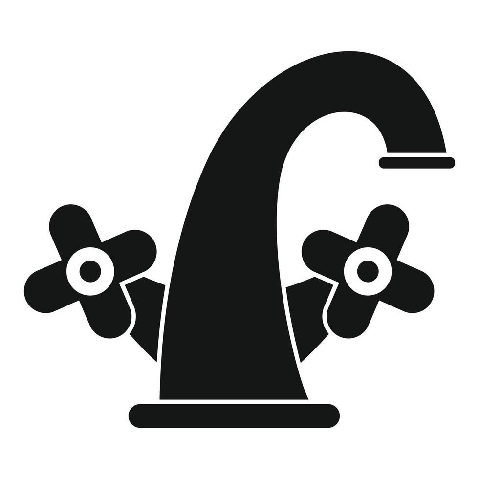 Old faucet icon, simple style vector