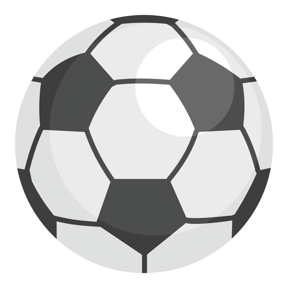 Soccer ball icon, flat style vector