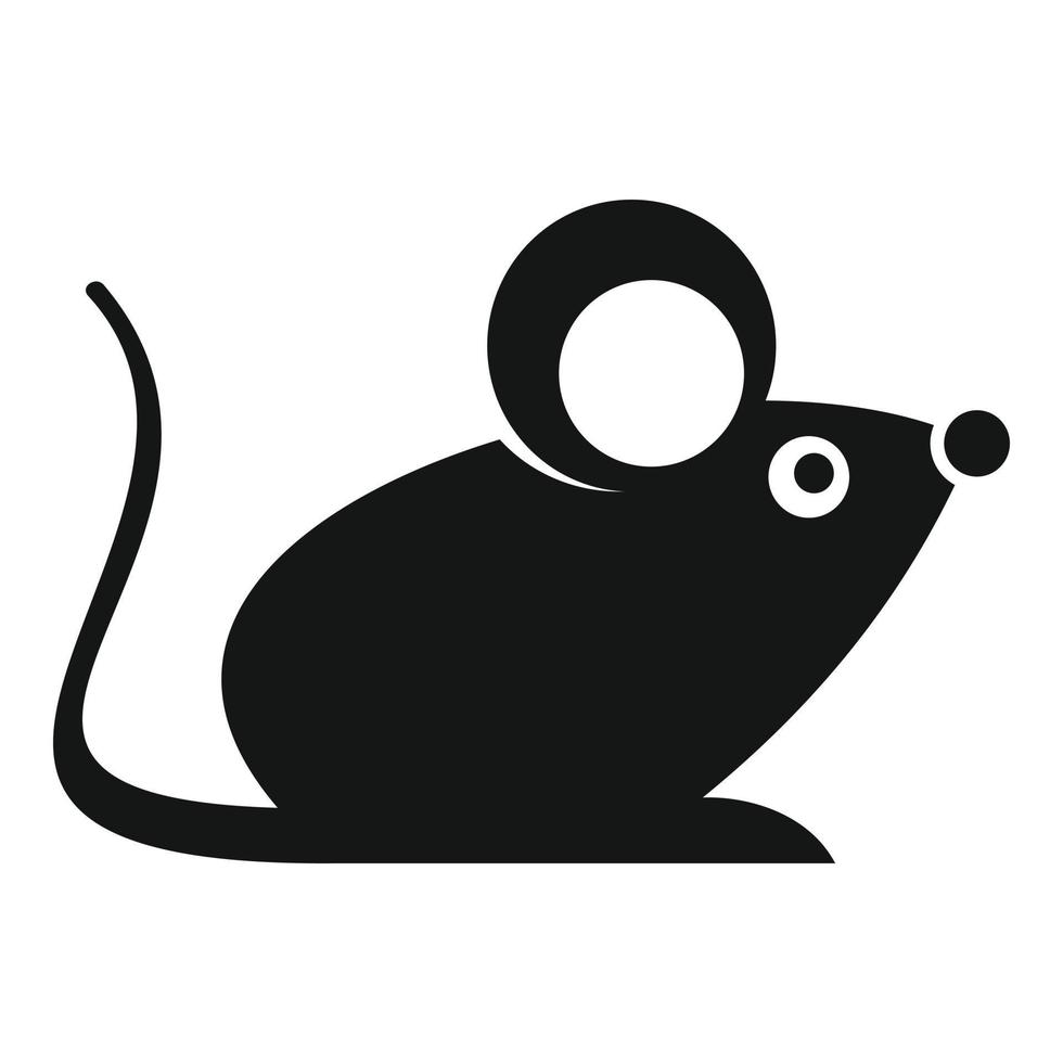 Wild mouse icon, simple style vector