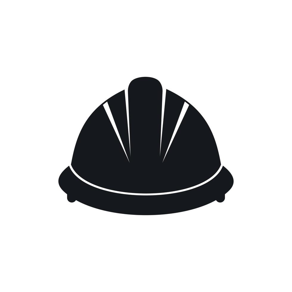 Construction helmet icon, simple style vector