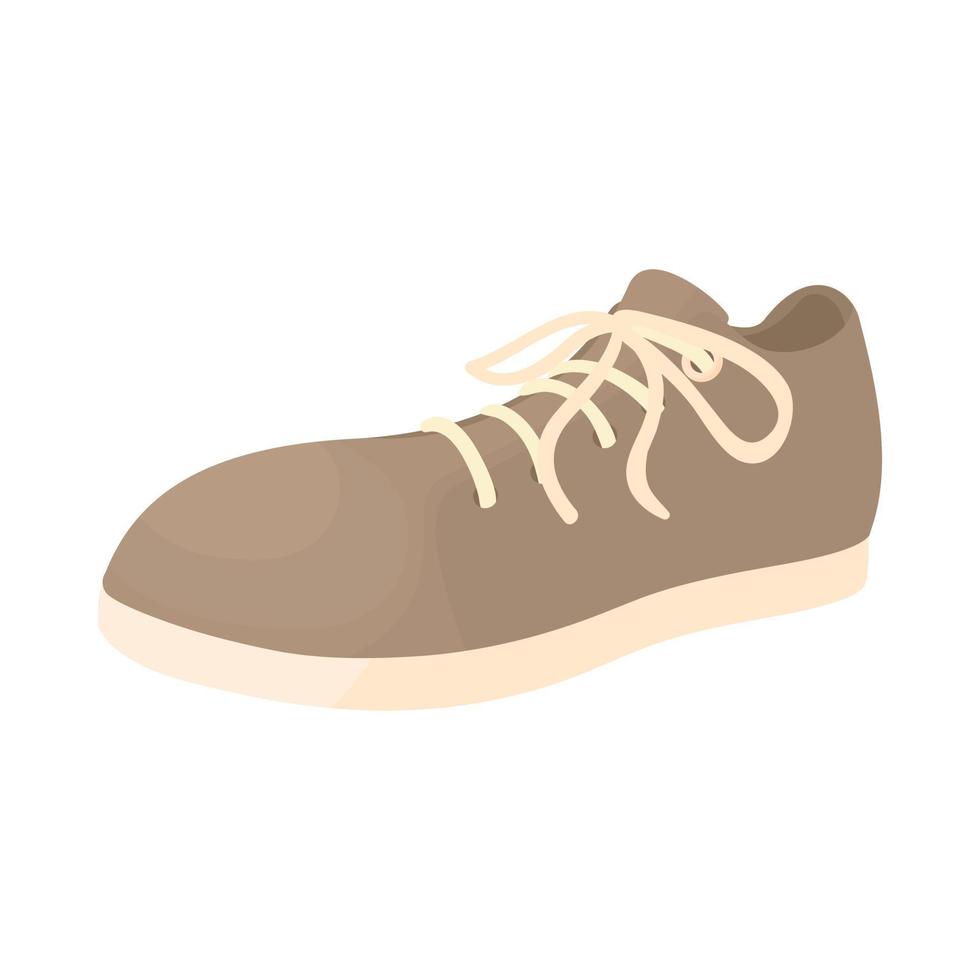 zapato gris masculino con suela blanca icono estilo de dibujos animados vector