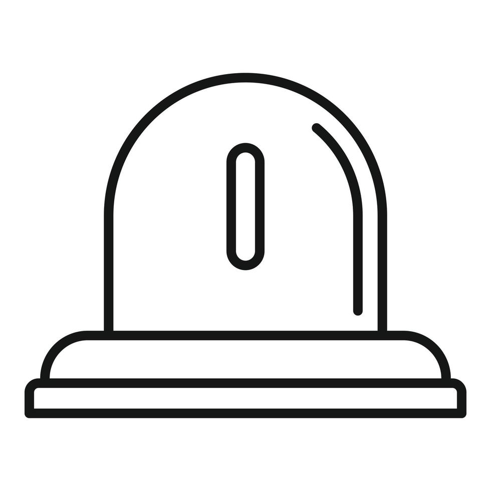Police flasher icon, outline style vector