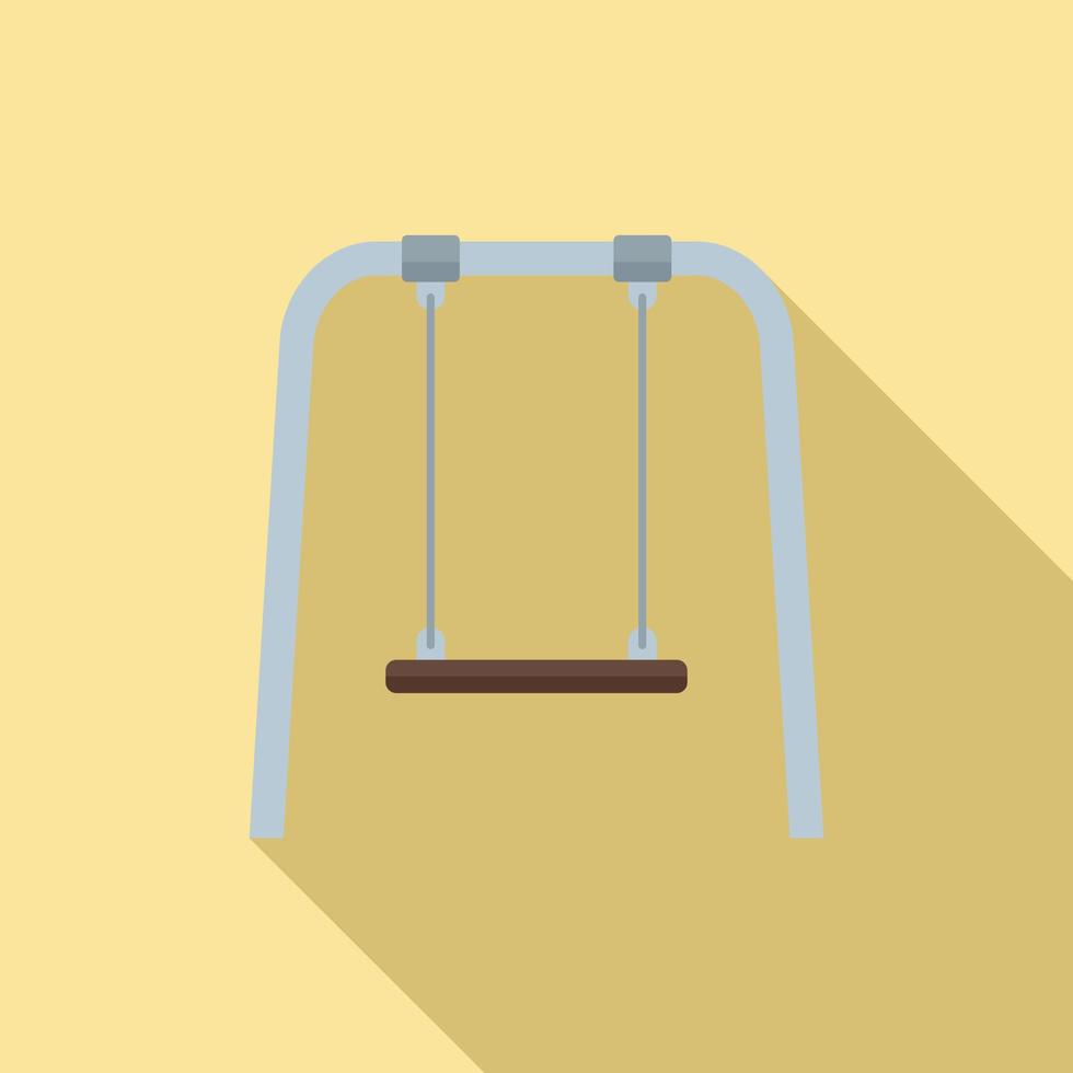 Kid yard swing icon, flat style vector