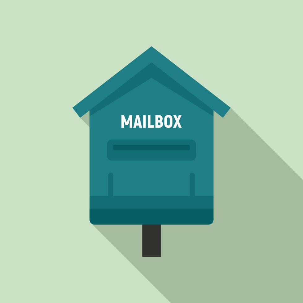 Service mailbox icon, flat style vector