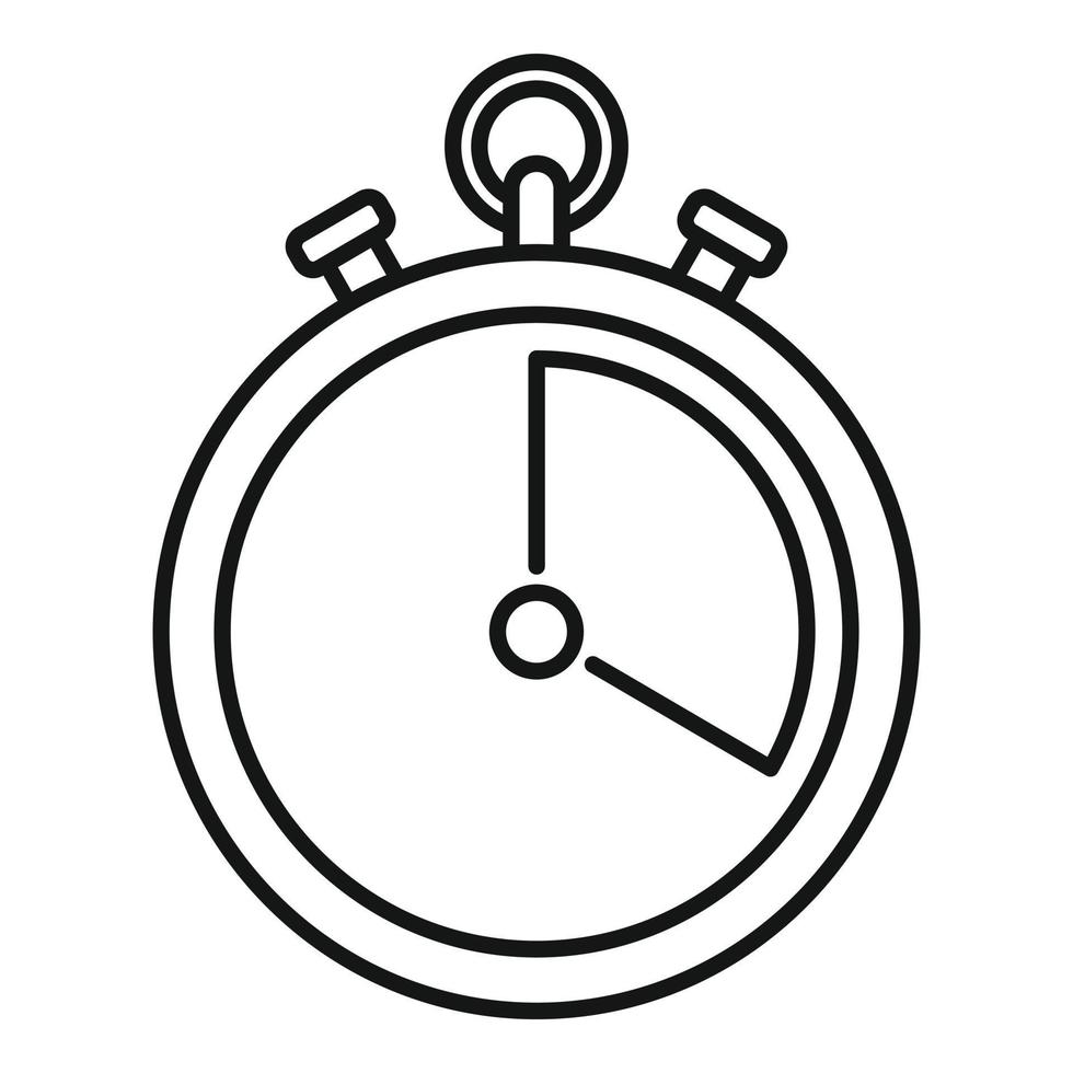 Soccer stopwatch icon, outline style vector