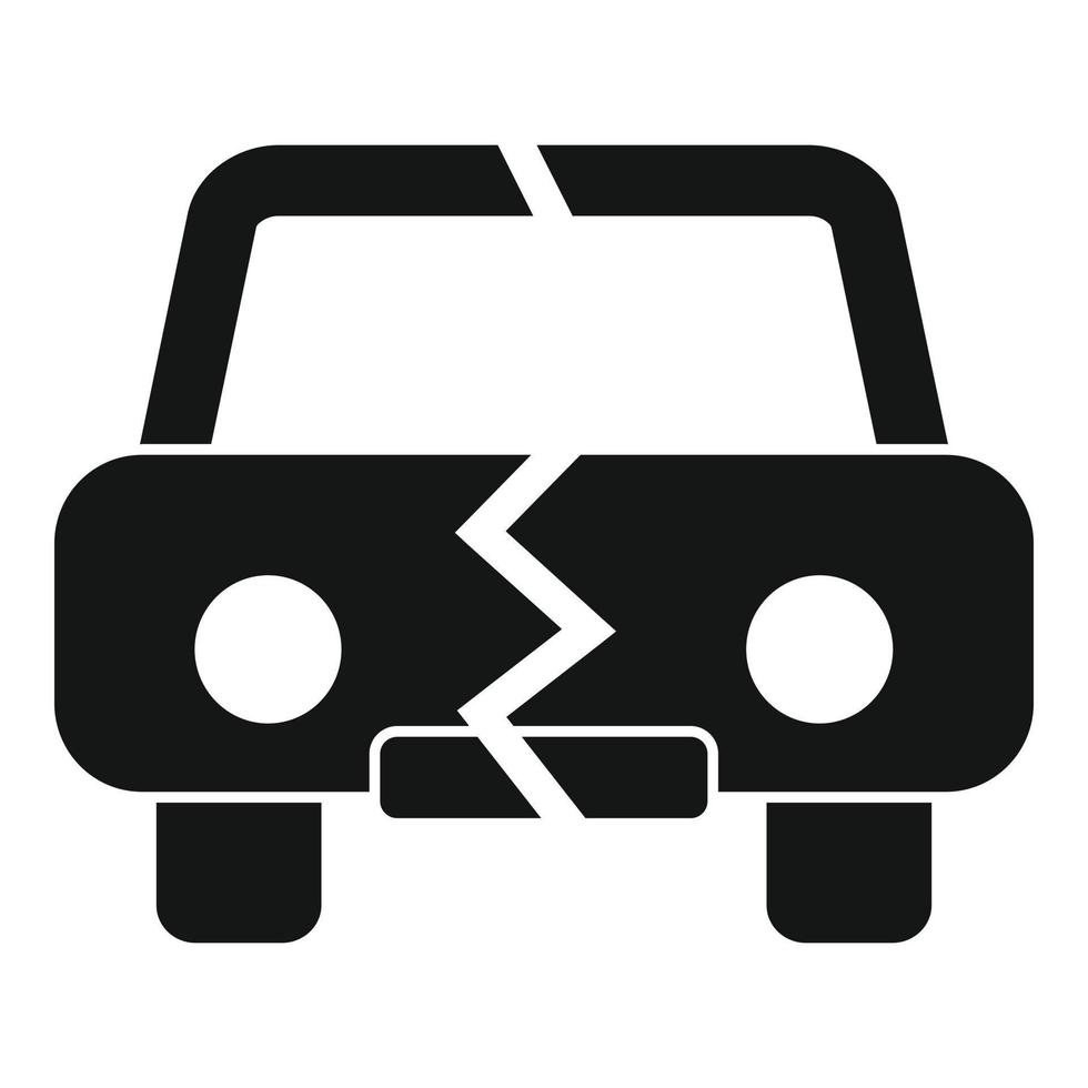 Divorce car separation icon, simple style vector