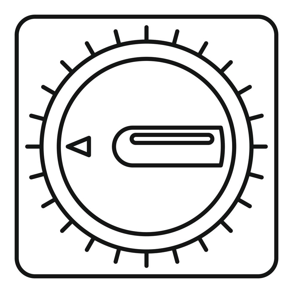 Timer clock icon, outline style vector