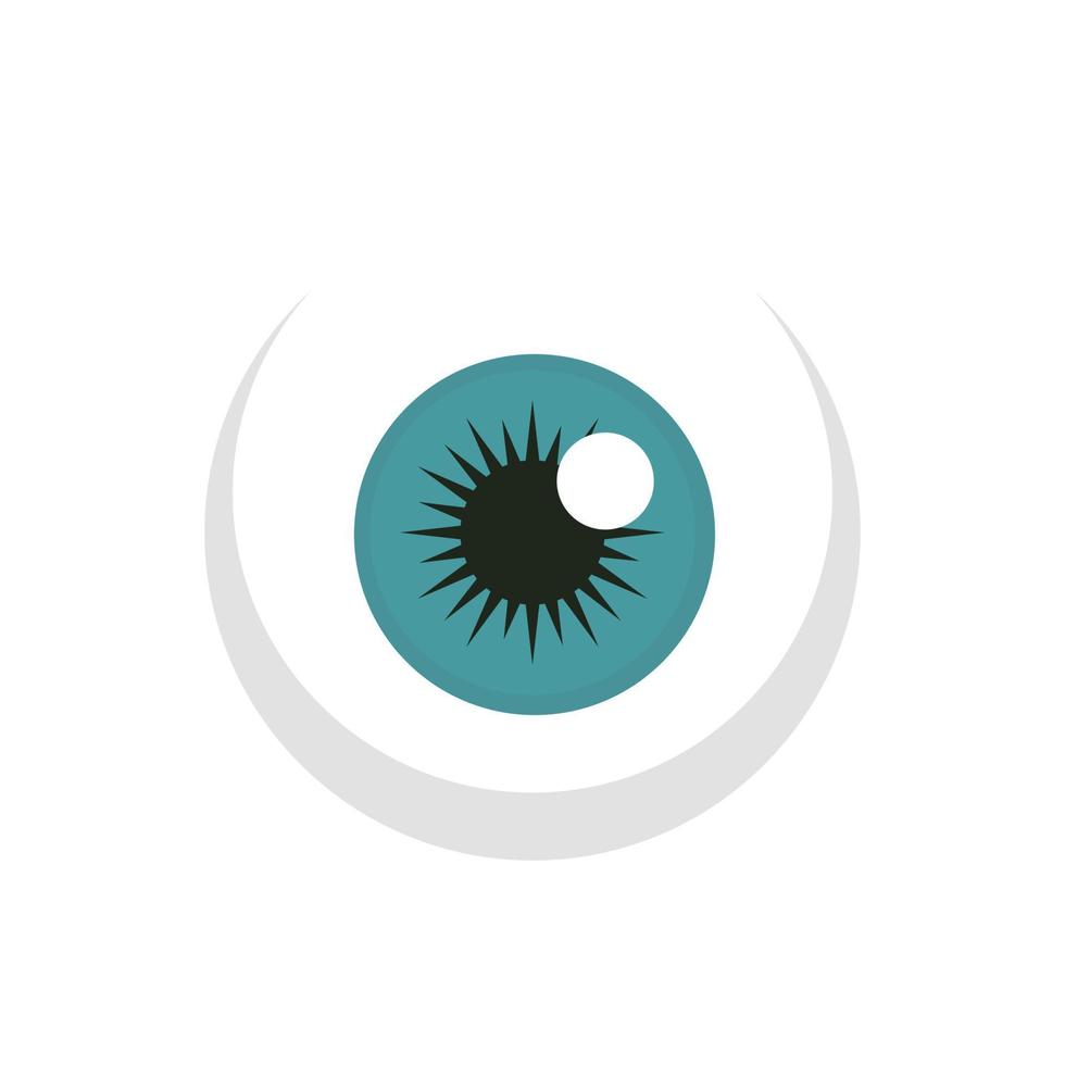 icono de globo ocular, estilo plano vector