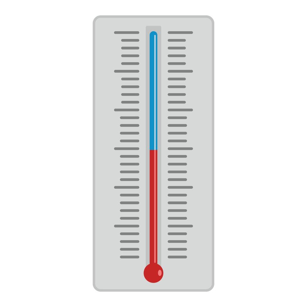 icono de termómetro, estilo plano vector