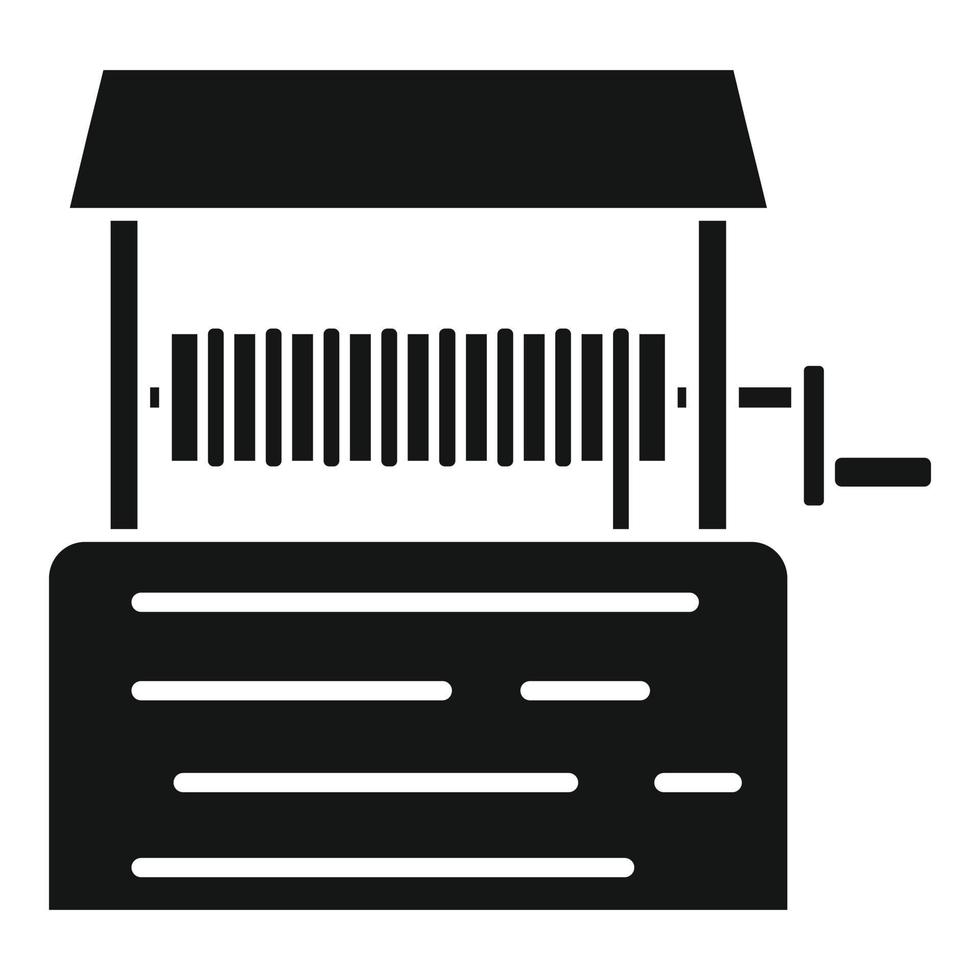 Water well icon, simple style vector