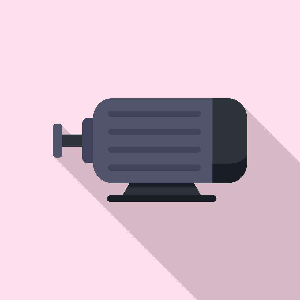 Electric power motor icon, flat style vector