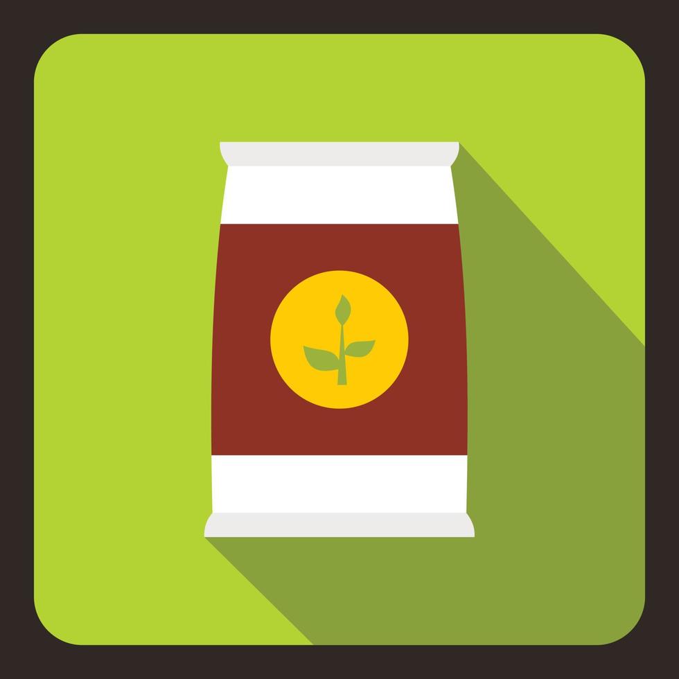 Seeds bag icon in flat style vector