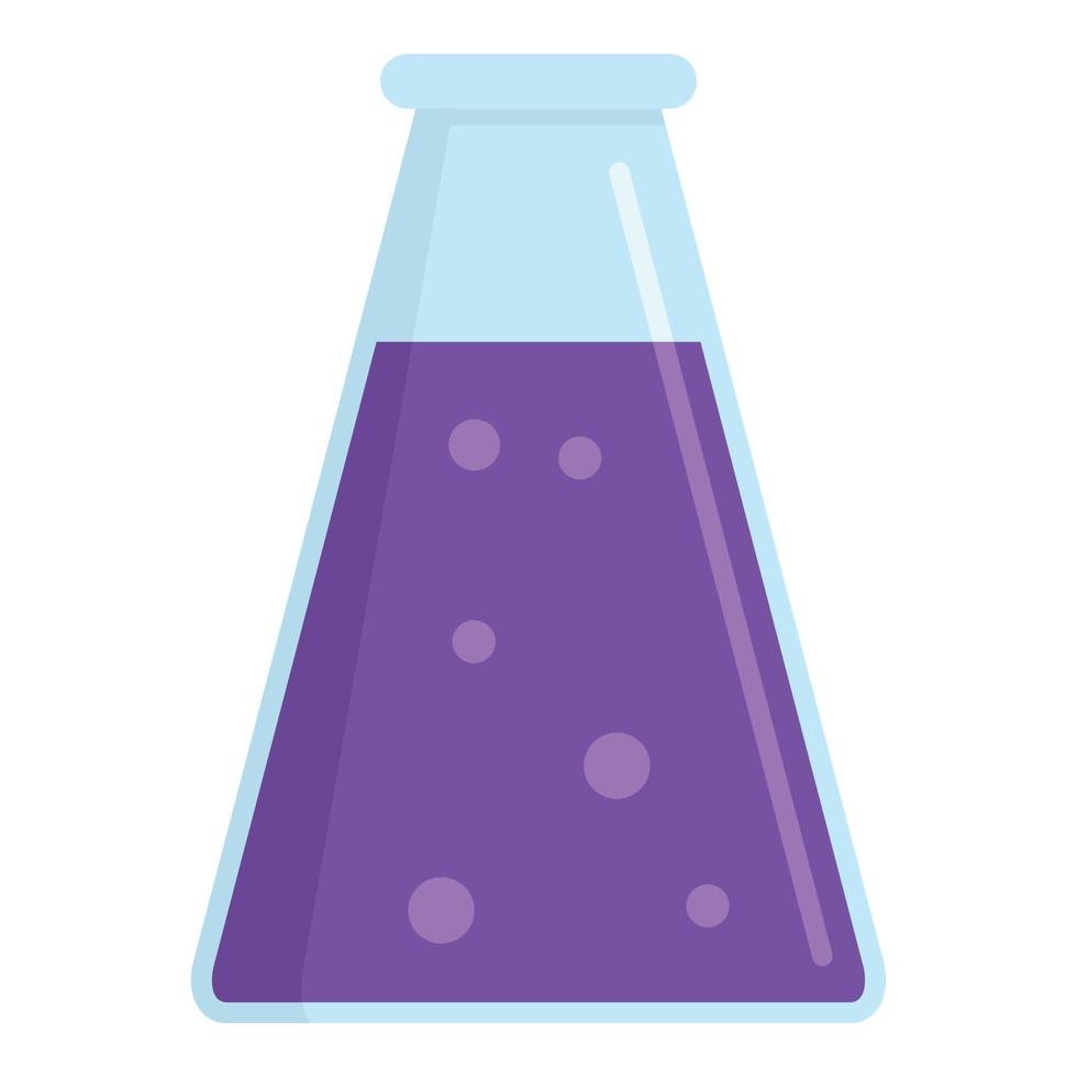 Violet chemical substance icon, flat style vector