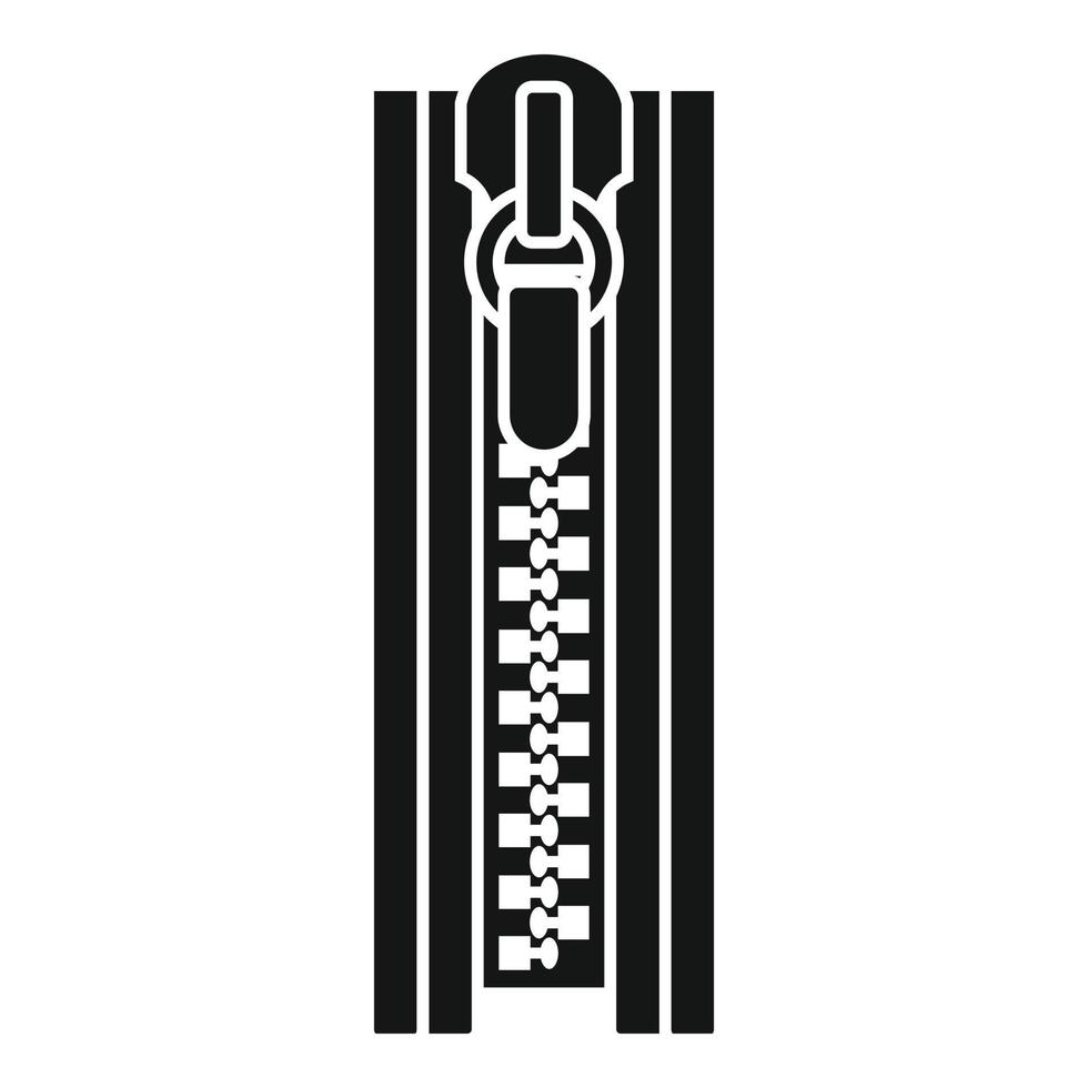 Zipper icon, simple style vector