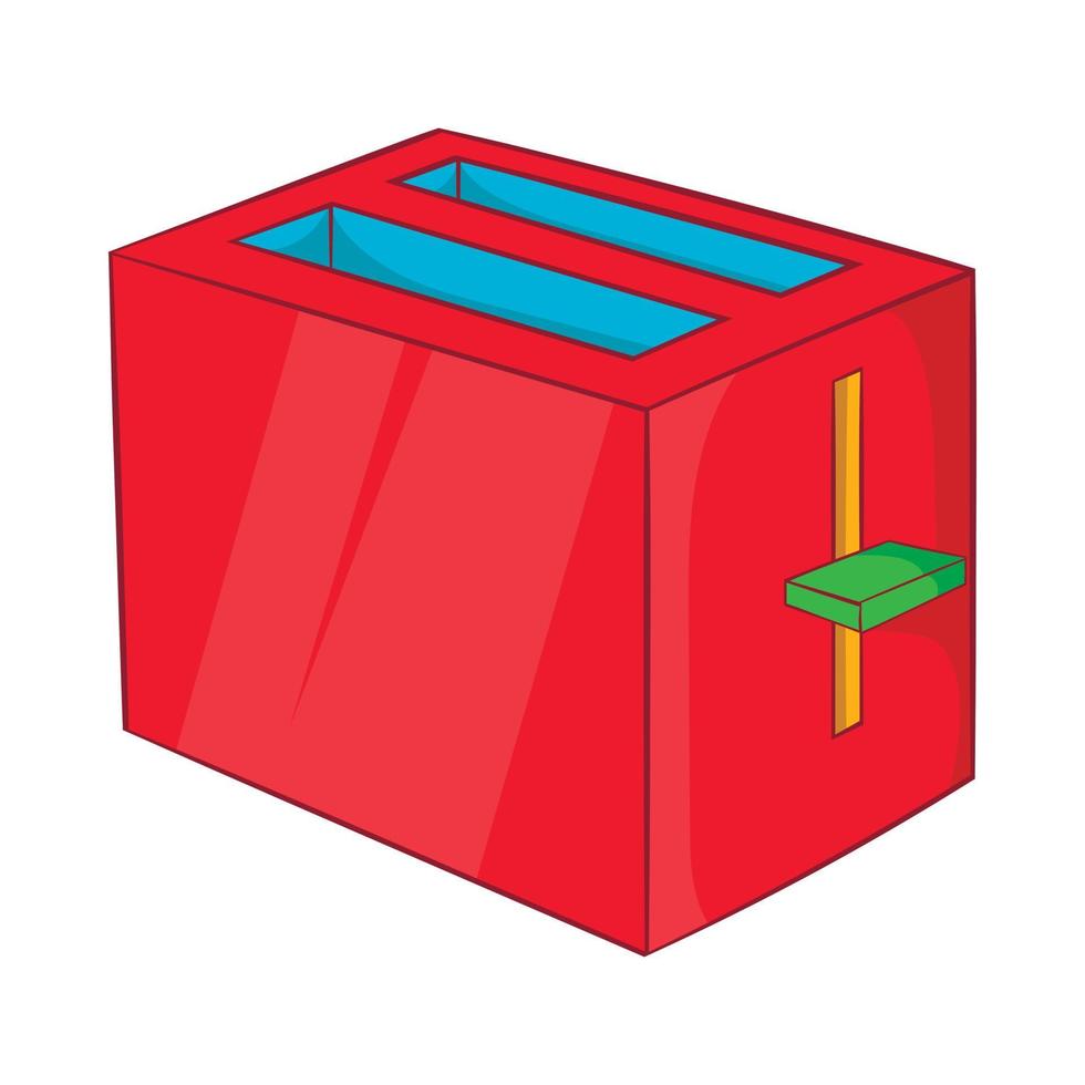 Toaster icon, cartoon style vector