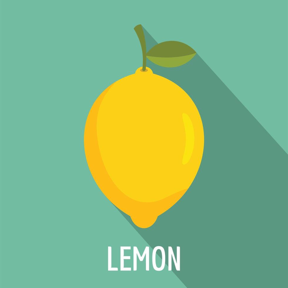 Lemon icon, flat style vector