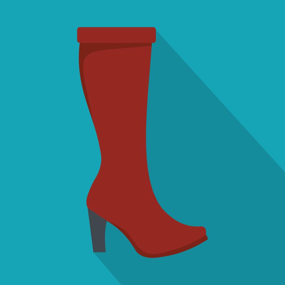 Woman boots icon vector flat