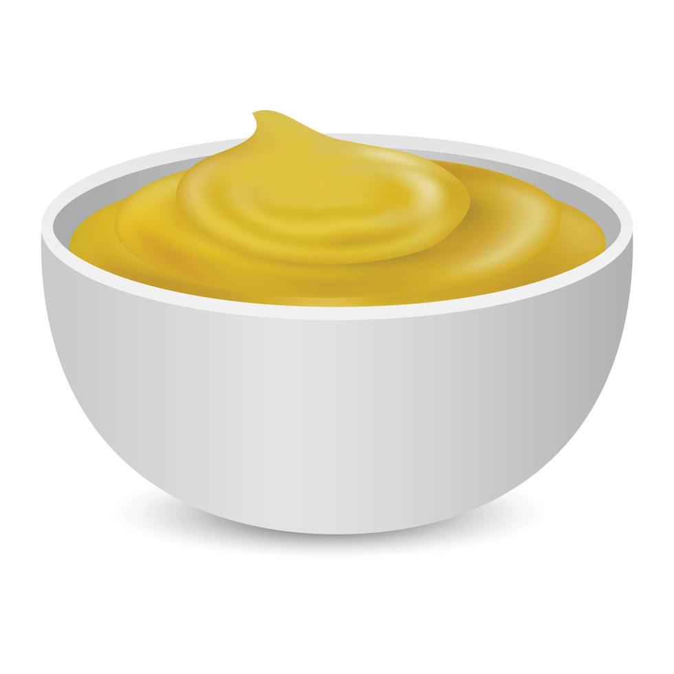 Mustard sauces mockup, realistic style vector