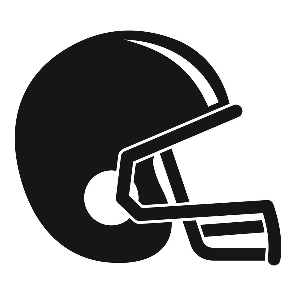 American football helmet icon, simple style vector