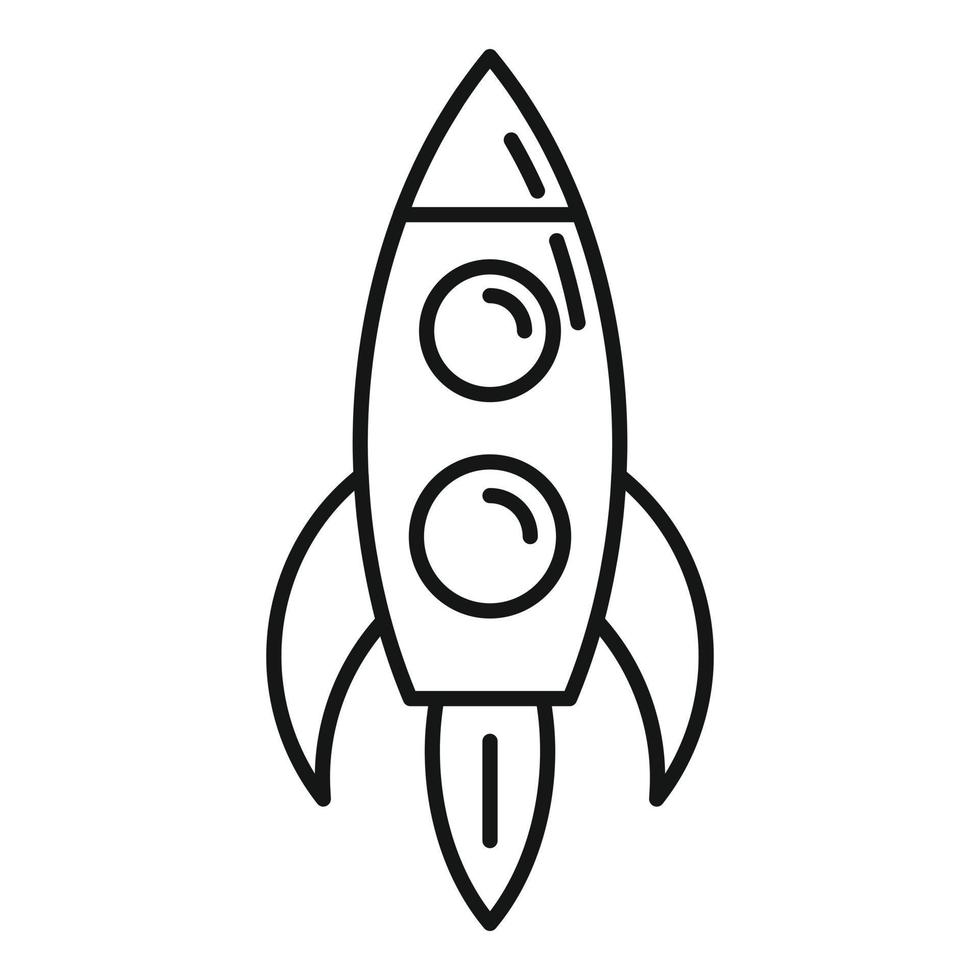 Startup classic rocket icon, outline style vector