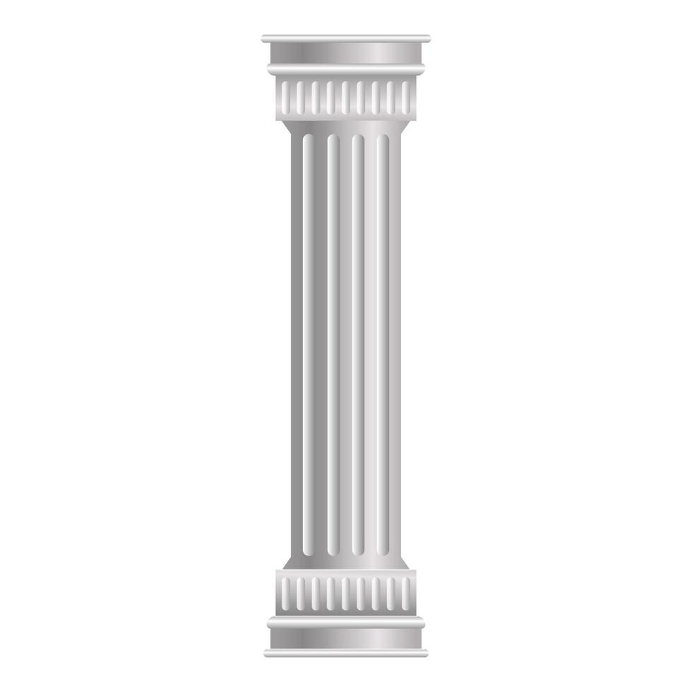 Roman column icon, cartoon style vector