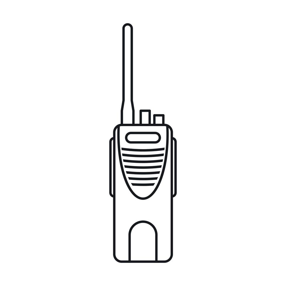 icono de transmisor de radio, estilo de contorno vector