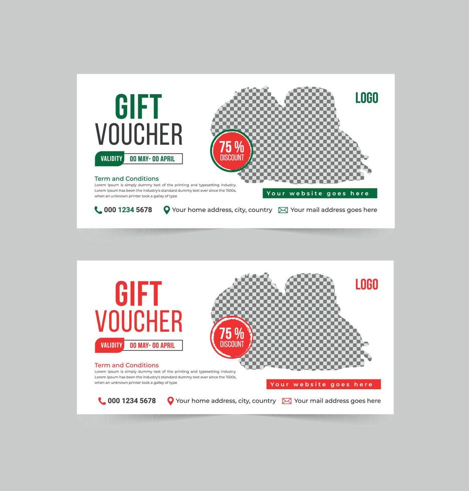 Food business gift voucher template discount voucher for food template vector