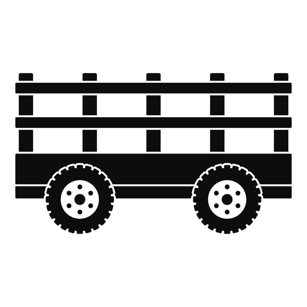 Trail tractor icon, simple style vector