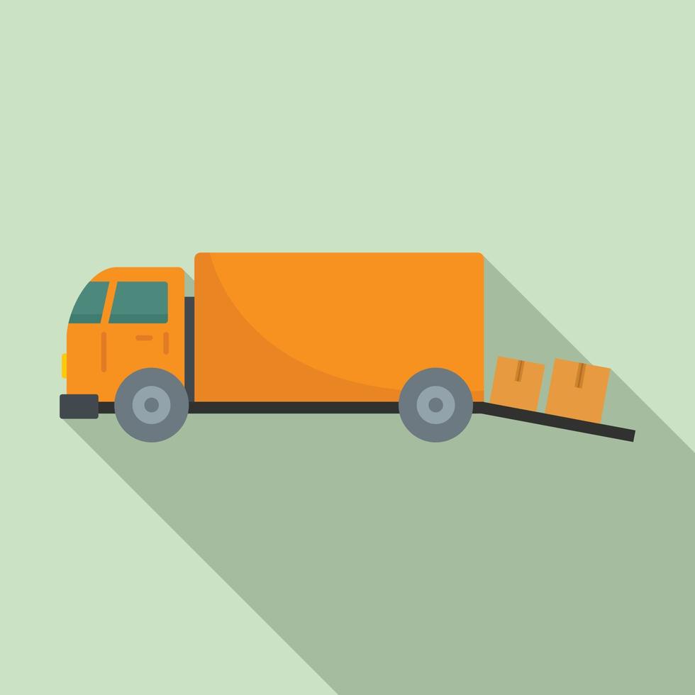 Warehouse truck icon, flat style vector