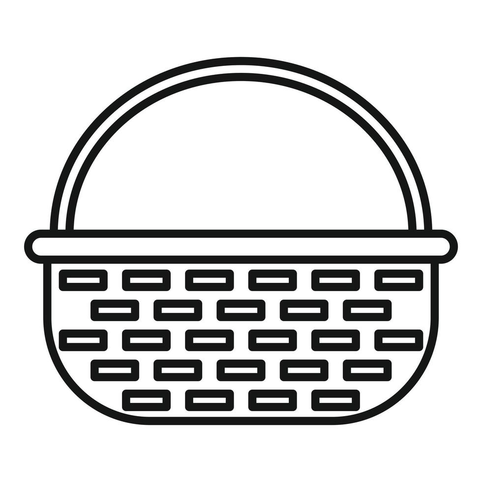 Decoration wicker icon, outline style vector